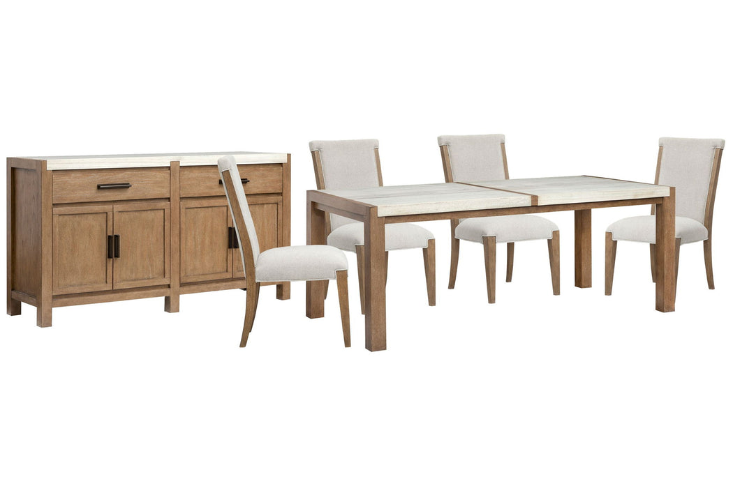 Plum Creek - 6 Piece Rectangular Dining Table Set Magnussen Furniture