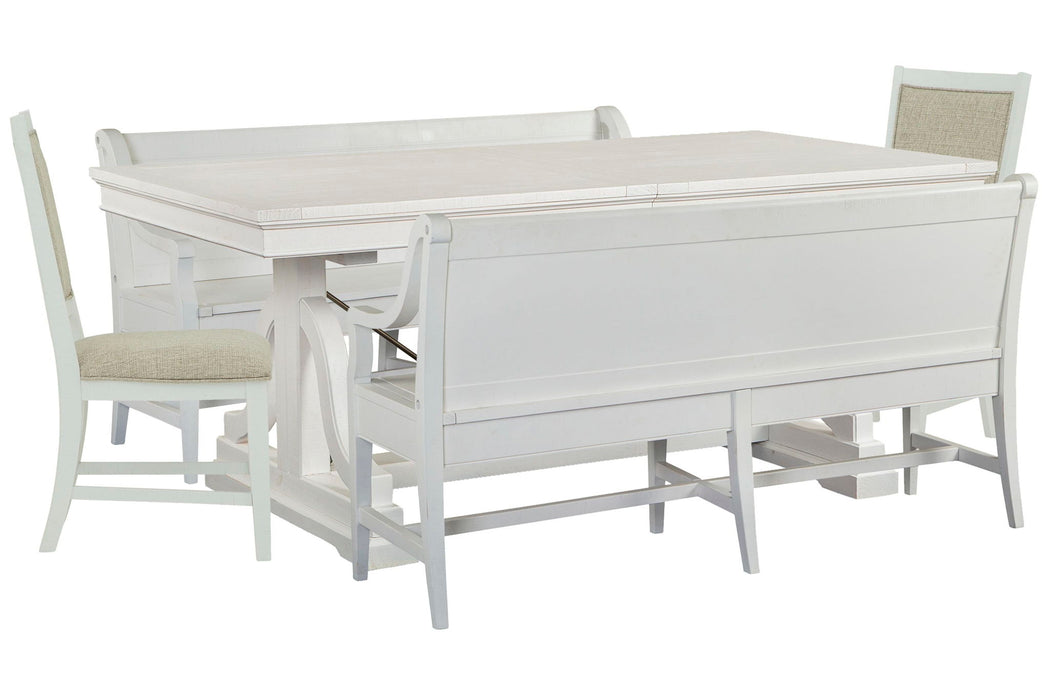 Heron Cove - Extendable Trestle Dining Table Set Magnussen Furniture