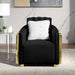 Accent Chair With Button Tufted Diamond Grid & 1 Pillow For Living Room Home Essentials