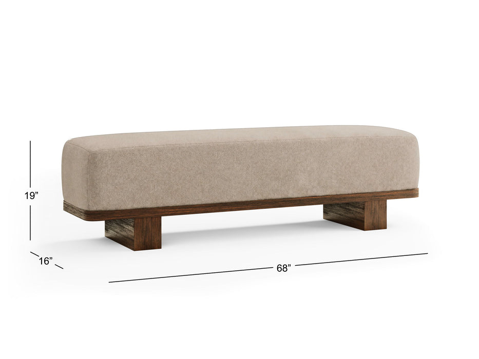 Reena - Upholstered Bench - Rich Brown / Beige Magnussen Furniture