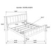 Eastern King Panel Bed With Upholstered Headboard And Footboard - Cappuccino Furniture Max