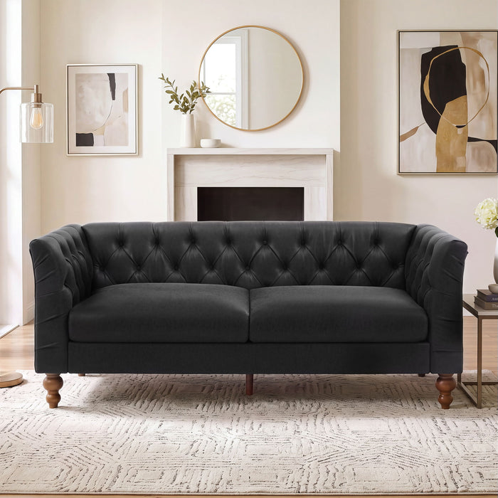 Chesterfield Sofa With Flared Arms For Living Room Noble House