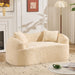 Curved 2 Person Compress Sofa With Armrests, Includes Pillows Home Essentials
