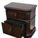 Nightstand With Carved Details, 2 Drawer - Espresso Home Essentials
