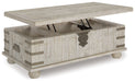 Carynhurst - Lift Top Cocktail Table - White Wash Gray Signature Design by Ashley®