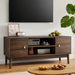 TV Stand, Entertainment Center With Storage, Media Console Table For Living Room - Walnut Home Essentials