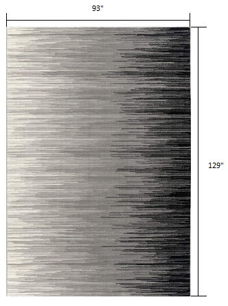 8' x 10' Abstract Dhurrie Area Rug - Black