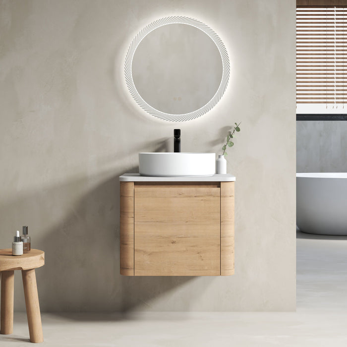 Wall Mounted Bathroom Vanity & Art Sink & 1 Soft Close Door Home Essentials