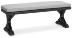 Beachcroft - Bench With Cushion - Black / Light Gray Signature Design by Ashley®
