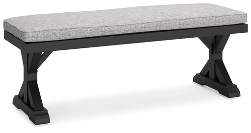 Beachcroft - Bench With Cushion - Black / Light Gray Signature Design by Ashley®