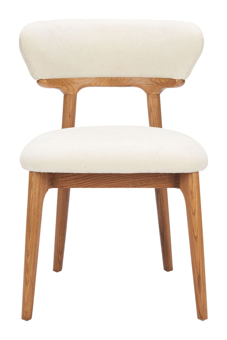 Cedar - Dining Chair (Set of 2) - White / Walnut Zuo Modern