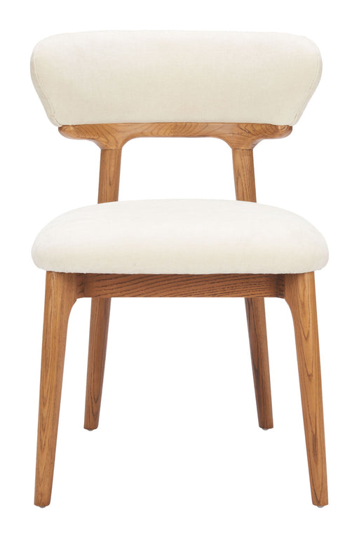 Cedar - Dining Chair (Set of 2) - White / Walnut Zuo Modern
