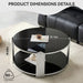 Round Table With Double Layer Storage Home Essentials