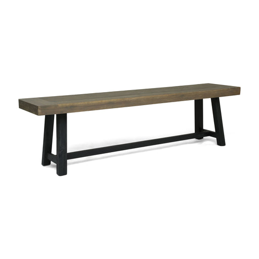 Cloud - Outdoor Bench With Acacia Wood Frame And Slat Panel Design Noble House