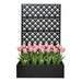Rhombus Planter Raised Garden Bed With Trellis For Climbing Plants - Black Daily Nest