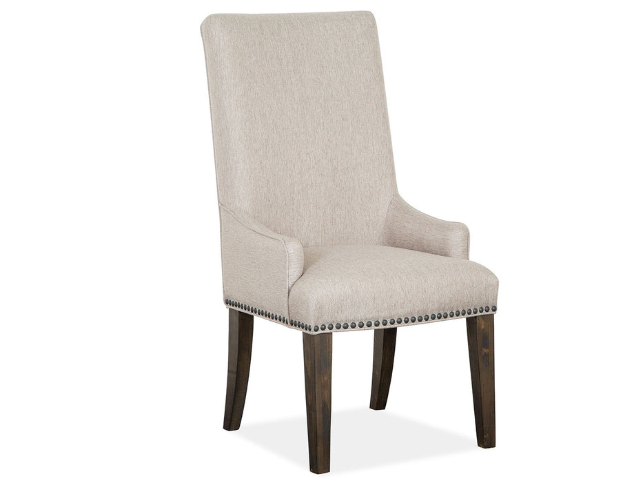 Bellamy - Upholstered Host Chair (Set of 2) - Peppercorn Magnussen Furniture