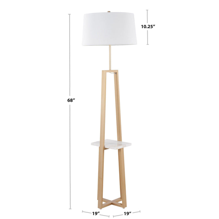 Cosmo - Shelf Contemporary / Glam Floor Lamp Lumi Source
