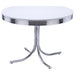 Retro Round Dining Table - White Furniture Max