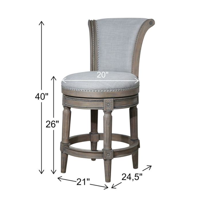 Swivel Barstool With High-Back Home Essentials