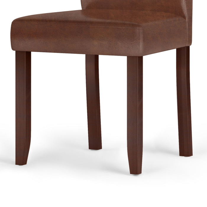 Acadian - Parson Dining Chair (Set of 2) - Distressed Saddle Brown