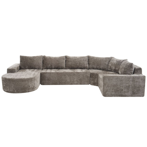 Modular Cloud Sectional Sofa Set, U-Shaped Upholstered Couch With Deep Seat Noble House