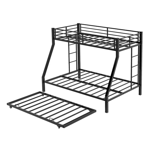 Bunk Bed For Kids, Convertible Frame With Ladders & Guardrail Home Essentials