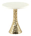 Lira - Accent Table - White / Gold Zuo Modern
