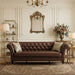 Chesterfield Sofa, 3 Seat Couch With Deep Button Tufted Back, Rolled Arms Home Essentials