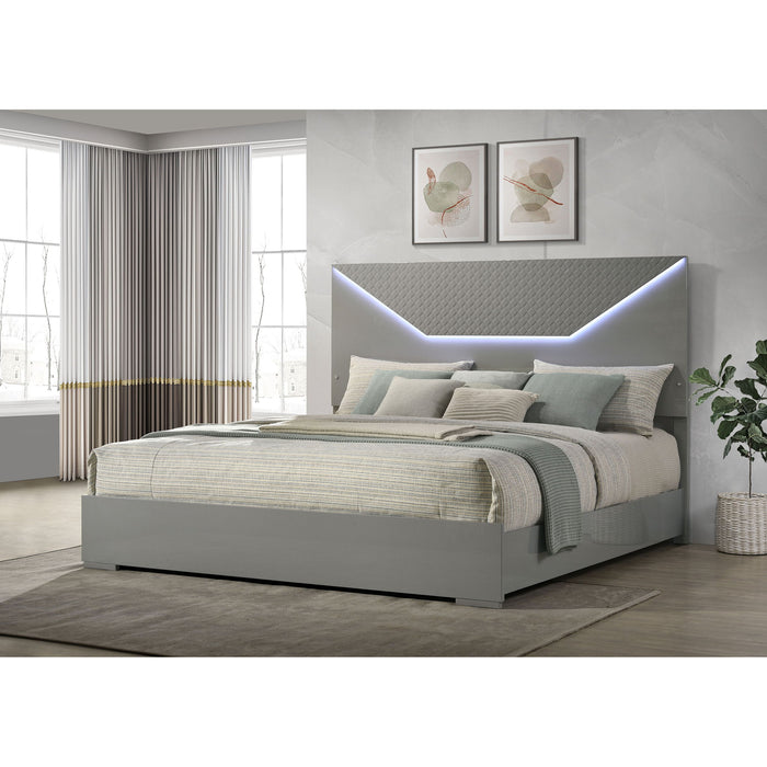 Pierce - Panel Bed LED Headboard Furniture Max