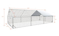 Large Metal Chicken Coop, Walk In Poultry Cage Hen Run House Rabbits Habitat Cage Spire Shaped Coop With Waterproof And Anti Ultraviolet Cover Daily Nest