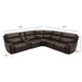 Brazil - Power Sectional With Adjustable Headrest & Footrest - Dark Brown Home Essentials