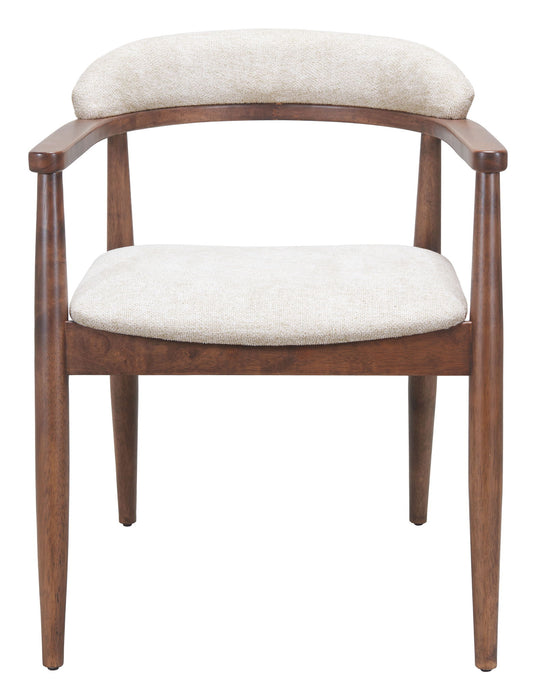 Goka - Dining Chair - Beige / Walnut Zuo Modern