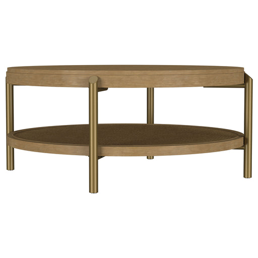 Benson - Round Table With Storage Shelf Furniture Max