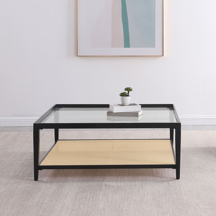 Kenneth - Square Coffee Table - Black Furniture Max