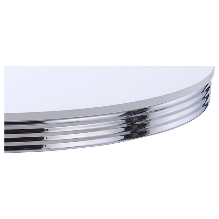 Retro Round Dining Table - White Furniture Max
