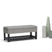 Saxon - Upholstered Transitional Storage Ottoman Bench Simpli-Home