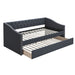 Daybed With Trundle Nailhead Trim Button Tufted Home Essentials