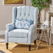 Armchair Recliner With Pushback Mechanism And Wingback Design Noble House