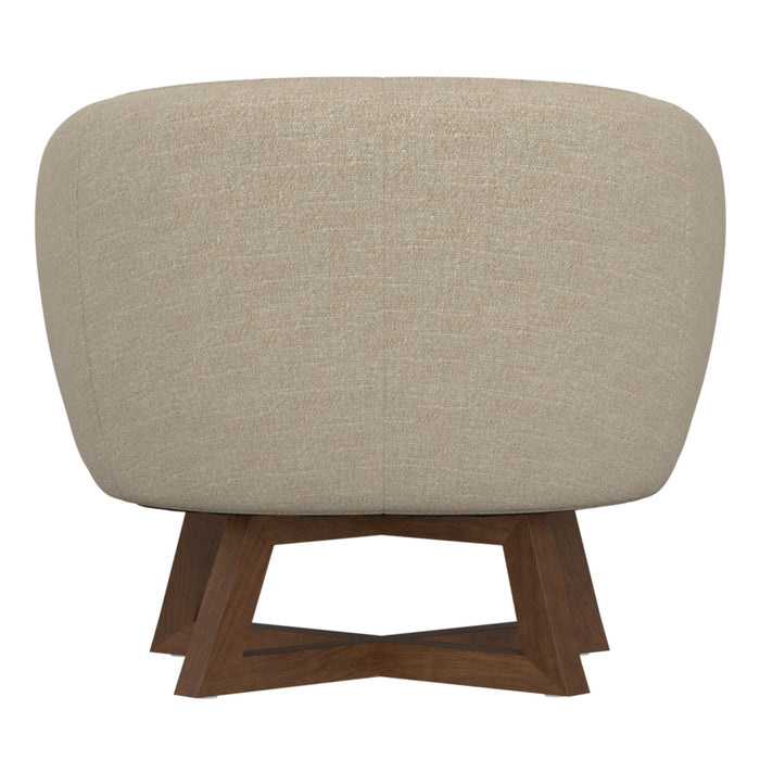 Swivel Accent Chair With Sculptural Base Emerald Home