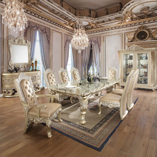 Vatican - Dining Table - Champagne Silver ACME