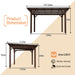 13 X 10 Ft Gazebo With Roof, Spacious Outdoor Patio Shade Structure For Backyard & Garden - Brown Daily Nest