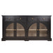 Sideboard Cabinet With 4 Drawers And 4 Arched Glass Doors Home Essentials