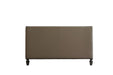House Beatrice - Loveseat With 3 Pillows - Tan Synthetic Leather , Black Synthetic Leather & Charcoal ACME