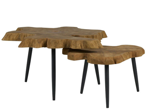 Oasis - Driftwood Nesting Tables - Light Brown Universal Furniture