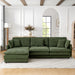 L-Shaped Sectional Sofa With Ottoman, Convertible 4 Seater Couch Home Essentials