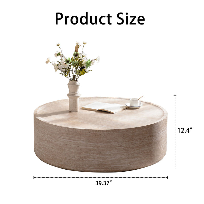 Round Coffee Table For Living Room - Amber Home Essentials