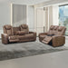 Dorian - 2 Piece P2 Sofa/Loveseat With Power Headrest, Footrest & Cooler - Dark Brown New Classic