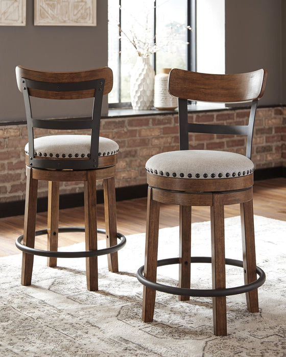 Valebeck - Full Back Swivel Stool Signature Design by Ashley®