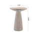Fluted Pedestal Round Coffee Table - Beige / Yellow Home Essentials
