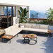 Modern Outdoor Sectional Sofa Set With Nesting Coffee Tables Hearth and Haven